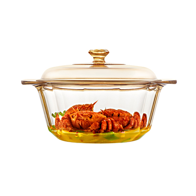 康宁餐具晶彩透明玻璃锅家用汤炖