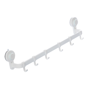 茶花毛巾架免打孔吸盘卫生间浴室挂架挂毛巾单杆挂钩毛巾杆置物架