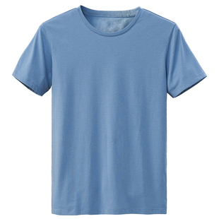 短袖男t恤秋冬纯色男士纯白色体恤内搭打底衫半袖男款男生上衣