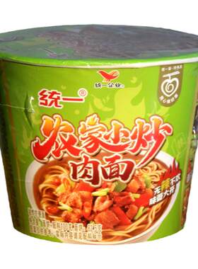 统一农家小炒肉味方便面桶装