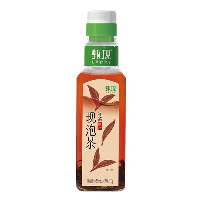 甄现无糖冷泡红茶原叶瓶装