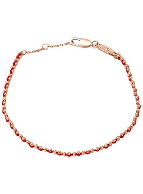 超好看本命年玫瑰金红色手链