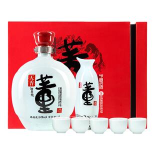 [百补]董酒天香54度1L礼盒装含酒具贵州董香型纯粮高度白酒