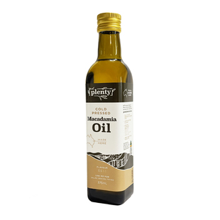 Plenty澳洲进口一级冷榨坚果油夏威夷果油宝宝辅食油热炒油375ml