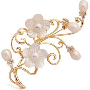 简约花朵胸针毛衣链两用配饰韩国时尚外套开衫毛衣胸花别针装饰品