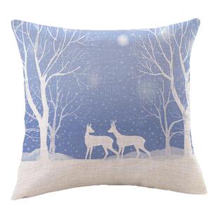 北欧麋鹿现代简约沙发抱枕小清晰办公室午睡趴趴枕样板房飘窗定制