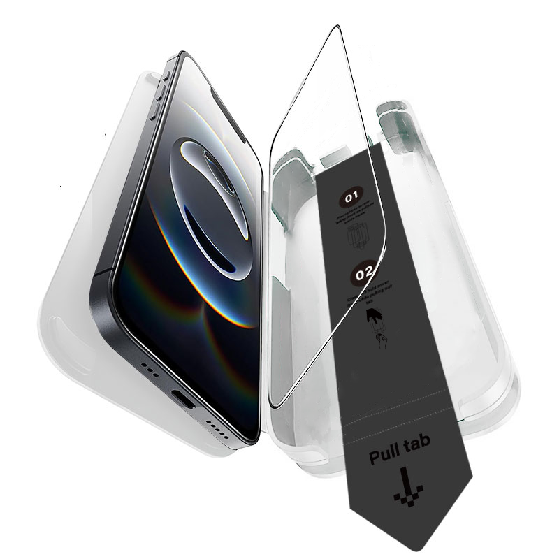 vepe 跨境適用蘋果15promax鋼化保護膜 iPhone16pro書本盒秒貼艙