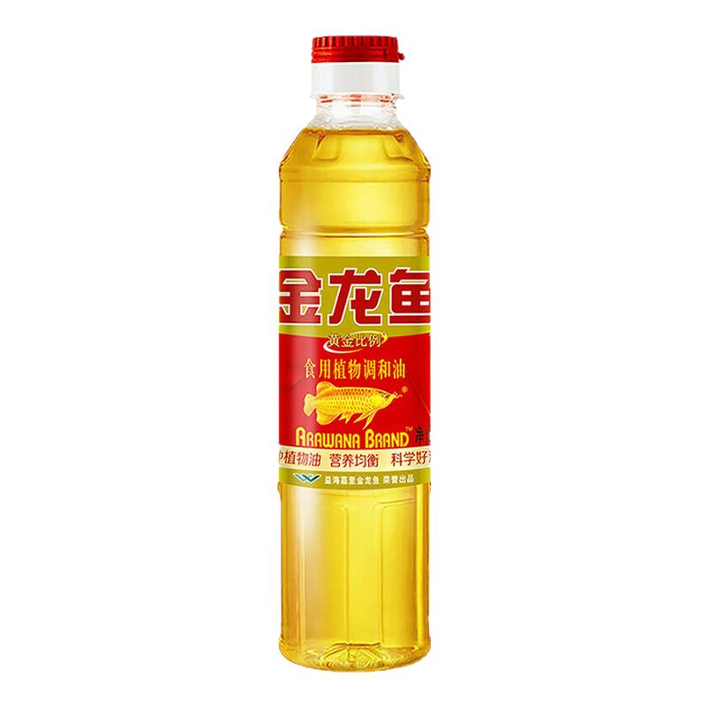 金龙鱼玉米胚芽油黄金比例食用植物调和油400ML瓶装炒菜用油家用