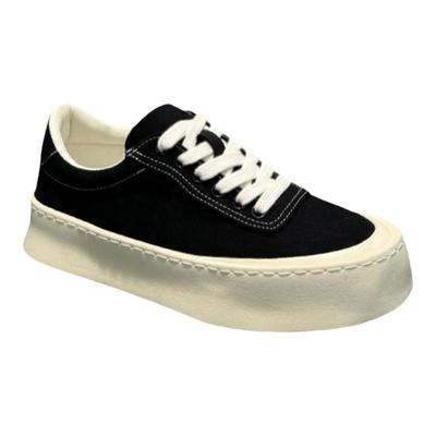 厚底增高帆布鞋布面透气休闲板鞋