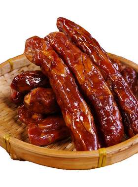 麻辣香肠湖北恩施特产美食农家手工柴火烟熏腊肠广味川味500g辣味