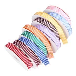 生日蛋糕装饰格子丝带花束包装红色缎带彩带蝴蝶结礼品盒打包绑