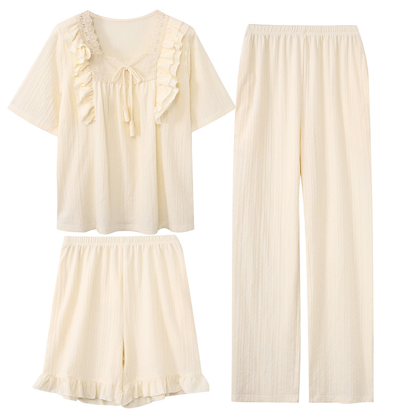 春秋夏亲子款宫廷风家居服睡衣