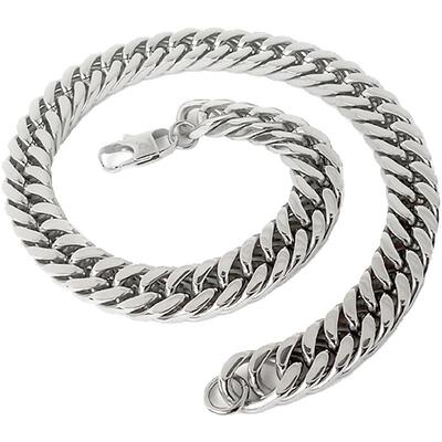 白金色钛钢男项链本色抛光不变色