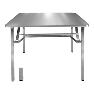 不锈钢折叠桌正方形家用餐桌简约学习写字烤火桌烧烤桌不挡脚桌子