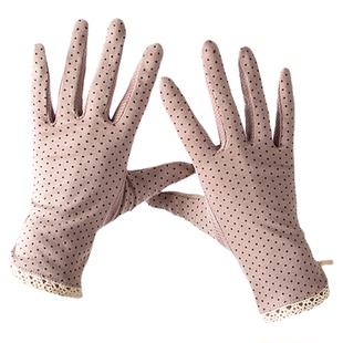 防晒手套夏季透气防紫外线手套纯棉女士开车薄款春秋冬防滑短款