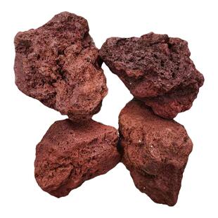 火山石红色20cm鱼缸造景装饰园林石草缸底砂大颗粒过滤培菌火山岩