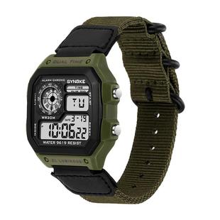 电子手表 时诺刻方块电子手表男款初高中学生运动防水手表