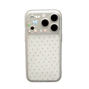 韩系ins波点蝴蝶结适用iPhone17promax大视窗手机壳oppofindx9少女风小米17pro高颜值华为mate80超火vivos50