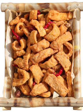 香酥猪皮金黄酥脆肉香十足解馋爽