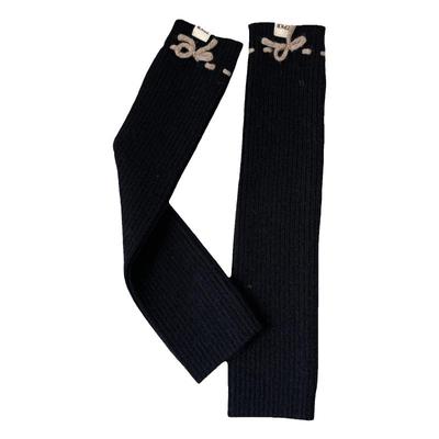 女士露指蝴蝶结堆堆袖