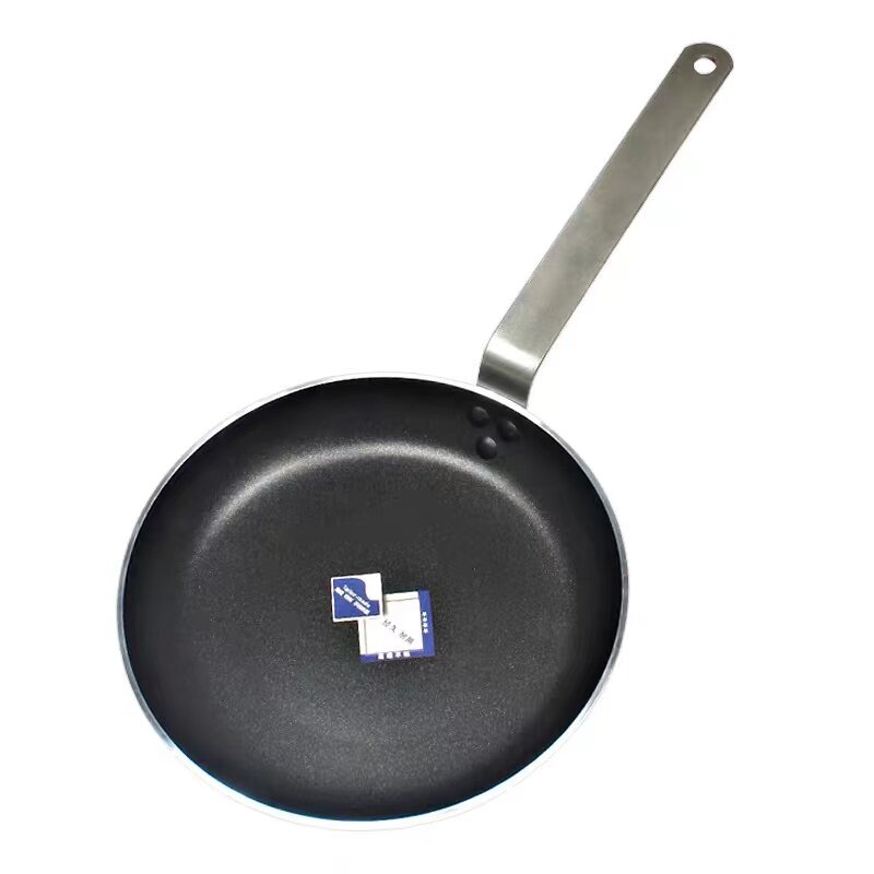 平底煎锅法式商用加厚燃气不粘锅酒店餐厅牛排摊蛋饺锅12cm-40cm