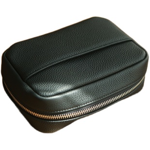 sainkho山叩真皮化妆包手拿包女士简洁牛皮洗漱包旅行便携收纳包