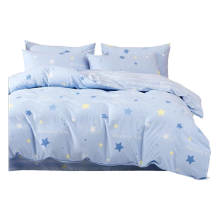 水星儿童家纺三/四件套40S纯棉A类抗菌床单被套四季男女童套件