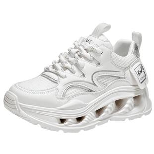 戈美其老爹鞋女春季新款网面透气港风休闲运动小白鞋百搭女鞋