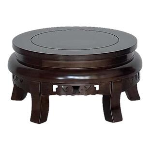 花架实木室内花瓶鱼缸摆件花盆架子家用中式客厅置物架荷花缸底座