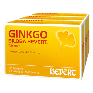 3盒】Hevert菲德德国进口Ginkgo银杏叶提取物中老年健忘记忆老痴