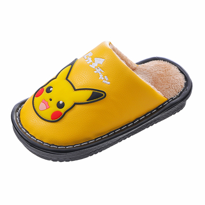 秋冬季防水卡通风儿童棉拖鞋