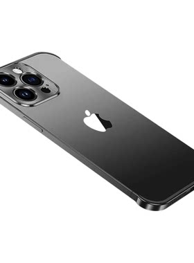【金属角垫】适用iPhone16/15promax手机壳16镜头圈苹果14pro超薄无边框13保护套plus半包散热12散热高级裸感