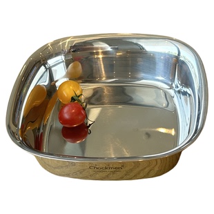 chockmen18/10不锈钢方形碗加厚多用碗料理碗盛菜盛汤碗水果盘子