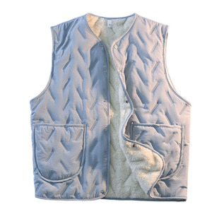 青少年加绒棉服马甲男初高中学生秋冬校服神器加厚保暖内胆羊羔绒