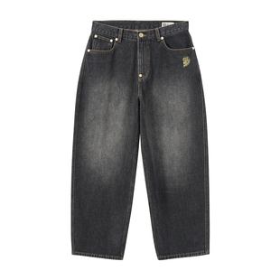 ONIARAI/鬼洗26春季新品金色马蹄复古锥形宽牛仔长裤男 26B4401