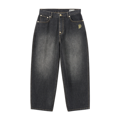 ONIARAI/鬼洗26春季新品金色马蹄复古锥形宽牛仔长裤男 26B4401