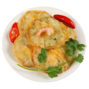 潮汕特色小吃李老二月亮虾饼墨鱼虾馅半成品宵夜烧烤油炸煎制食材