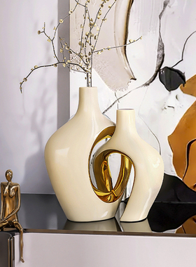 抽象艺术人物摆件客厅酒柜工艺品北欧简约花瓶玄关电视柜家居装饰