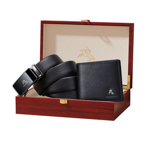 正品保罗皮带男士真皮男腰带2025新款头层牛皮钱包高端送男友老公