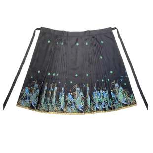 无衣饮羽【翠笙】明制暗纹翠鸟鸢尾仿妆花螺钿三色百搭马面