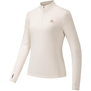 安踏羊毛T丨大地之壳半拉链长袖t恤女冬季美利奴羊毛打底运动上衣