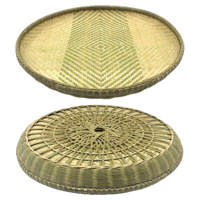 精品竹编家用晾晒簸箕无孔纯手工