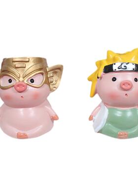 创意小猪摆件三星堆面具可爱办公室桌面生日礼物装饰送女朋友礼物