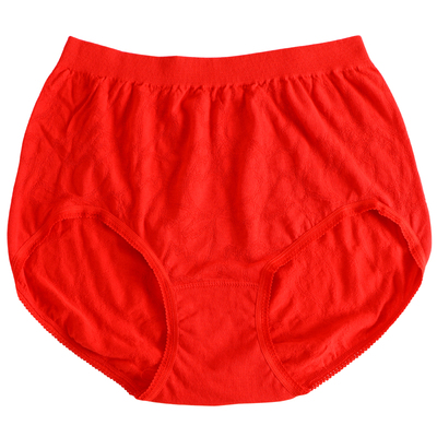 本命年纯棉女内裤高腰加肥加大码