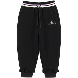 全棉时代女童保暖裤子秋冬款新款精梳棉加厚儿童仿牛仔运动裤