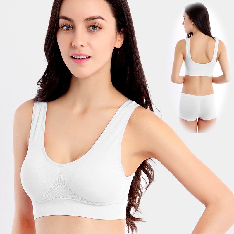 运动文胸无钢圈瑜伽运动文胸无痕零束缚聚拢睡眠瑜伽文胸舒适内衣