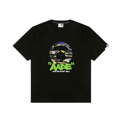 Aape美式涂鸦猿人迷彩短袖T恤