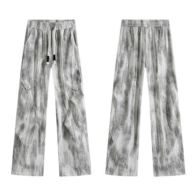 扎染重磅卫裤男款冬季美式青少年