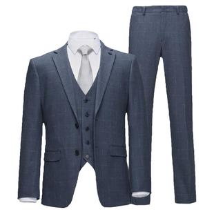 海澜之家三件套西装礼服套装2025新款商务松紧腰男士结婚新郎西服