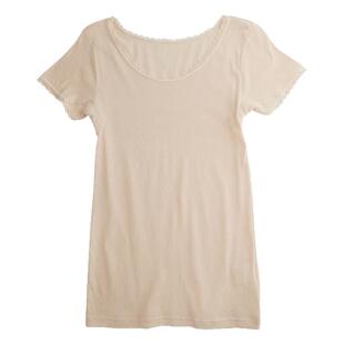 纯棉日系腋下吸汗层速干女士短袖打底内衣纯色内搭夏季有大码N139